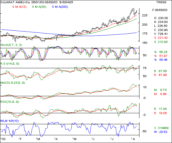 Gujarat Ambuja - Daily chart