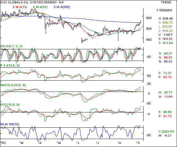 Digital Global - Daily chart